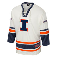 Illinois Fighting Illini Puck Proud Fashion Hockey Jersey - Cream