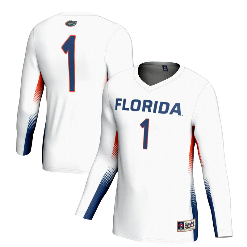 #1 Florida Gators Lightweight Volleyball Jersey - White