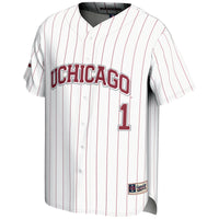 #1 UChicago Maroons Lightweight Baseball Fashion Jersey - White