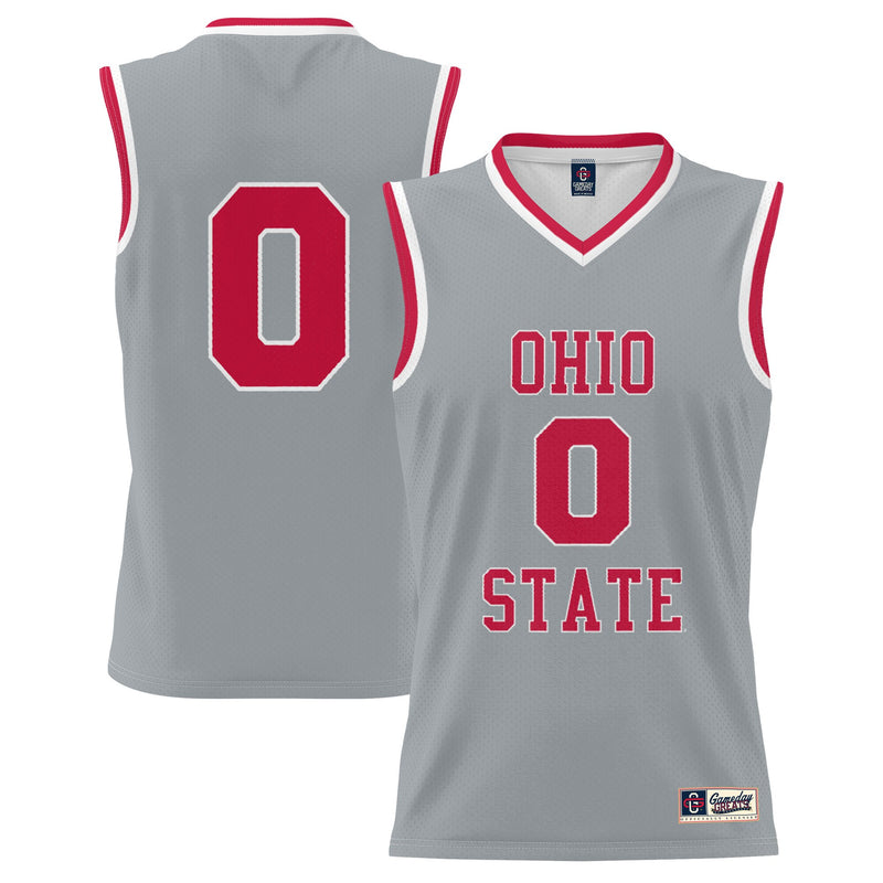 #0 Ohio State Buckeyes Lightweight Basketball Fashion Jersey - Gray