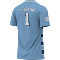 #1 North Carolina Tar Heels Lightweight Soccer Fashion Jersey - Carolina Blue/Navy