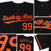 Custom Baseball Jersey - Black Orange
