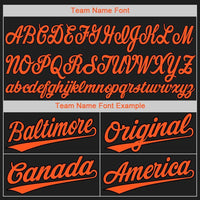 Custom Baseball Jersey - Black Orange