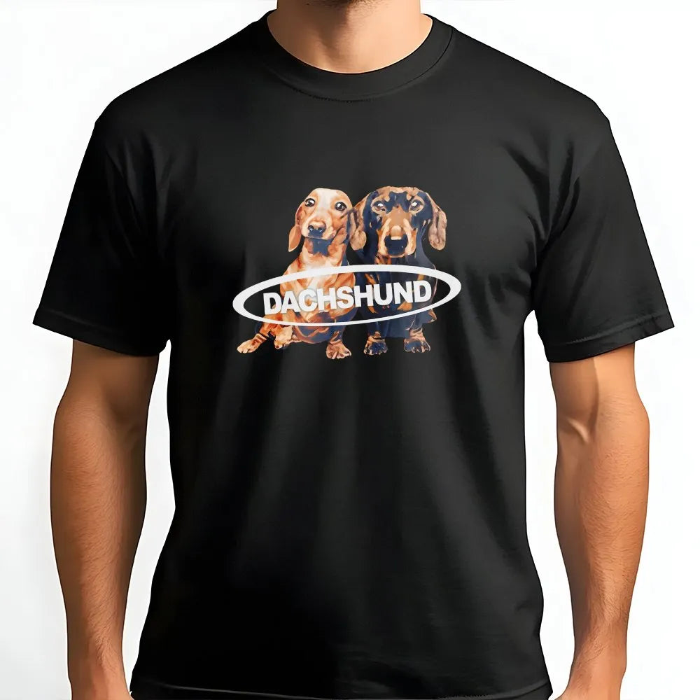 Dachshund T-Shirt | Cute Wiener Dog Graphic Sweatshirt | Premium Cotton Blend | Aesthetic Gift for Dog Mom