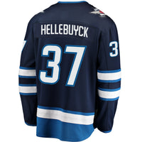 Winnipeg Jets Connor Hellebuyck Navy Breakaway Replica Jersey