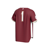 #1 Charleston Cougars Lightweight Baseball Fashion Jersey - Maroon