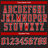 Custom Baseball Jersey - Black Red-White Authentic