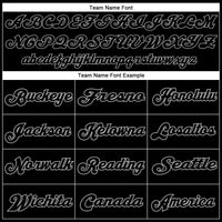 Custom Football Jersey - Black Black-Gray Mesh Authentic Throwback