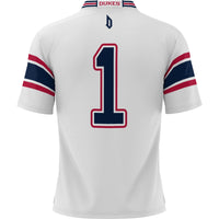 #1 Duquesne Dukes Football Jersey - White