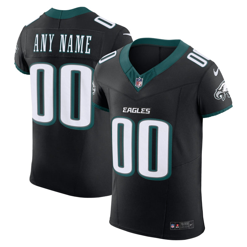 Philadelphia Eagles Black Alternate Elite Custom Jersey