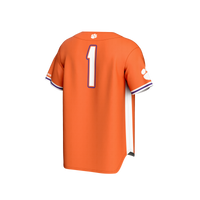 #1 Clemson Tigers Lightweight Baseball Fashion Jersey - Orange