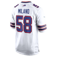 Buffalo Bills Matt Milano White Away Game Player Jersey