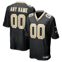 New Orleans Saints Black Custom Game Jersey