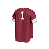 #1 UChicago Maroons Lightweight Collegiate Baseball Fashion Jersey - Maroon