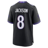 Baltimore Ravens Lamar Jackson Black Alternate Game Jersey