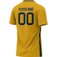West Virginia Mountaineers Pick-A-Player NIL Lightweight Soccer Jersey - Gold