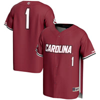 #1 South Carolina Gamecocks Lightweight Baseball Fashion Jersey - Garnet