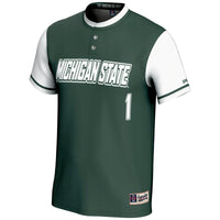#1 Michigan State Spartans Lightweight Softball Jersey - Green