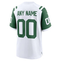 New York Jets White Classic Alternate Custom Replica Jersey