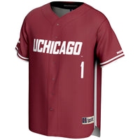#1 UChicago Maroons Lightweight Baseball Fashion Jersey - Maroon