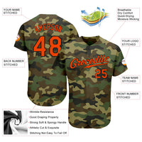 Custom Baseball Jersey - Camo Orange-Black Authentic Salute To Service