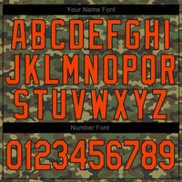 Custom Baseball Jersey - Camo Orange-Black Authentic Salute To Service
