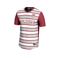 Temple Owls Collegiate Soccer NIL Pick-A-Player Fashion Jersey - Cherry/White