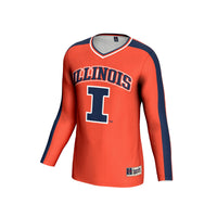 Illinois Fighting Illini #1 Lightweight Volleyball Fashion Jersey - Orange