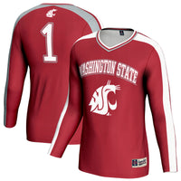 Washington State Cougars #1 Lightweight Volleyball Fashion Jersey - Crimson