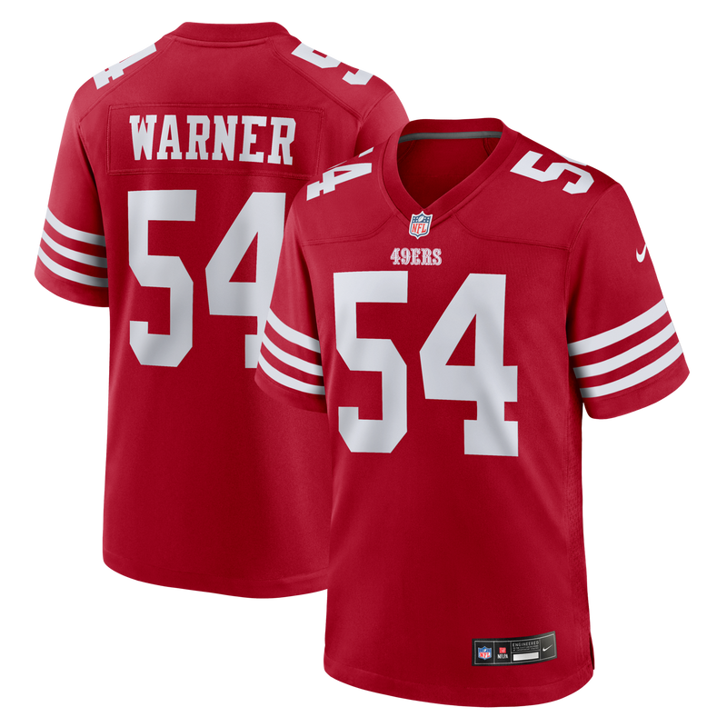 San Francisco 49ers Fred Warner Scarlet Player Game Jersey