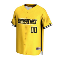 Southern Miss Golden Eagles NIL Pick-A-Player Lightweight Baseball Jersey - Gold
