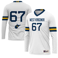 #1 West Virginia Mountaineers Lightweight Volleyball Jersey - White