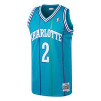Larry Johnson Teal Charlotte Hornets 1992-93 Hardwood Classics Swingman Jersey