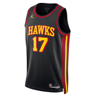 Atlanta Hawks Statement Edition Swingman Jersey - Black - Onyeka Okongwu