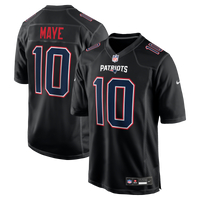 New England Patriots Drake Maye Carbon Black Fashion Game Jersey