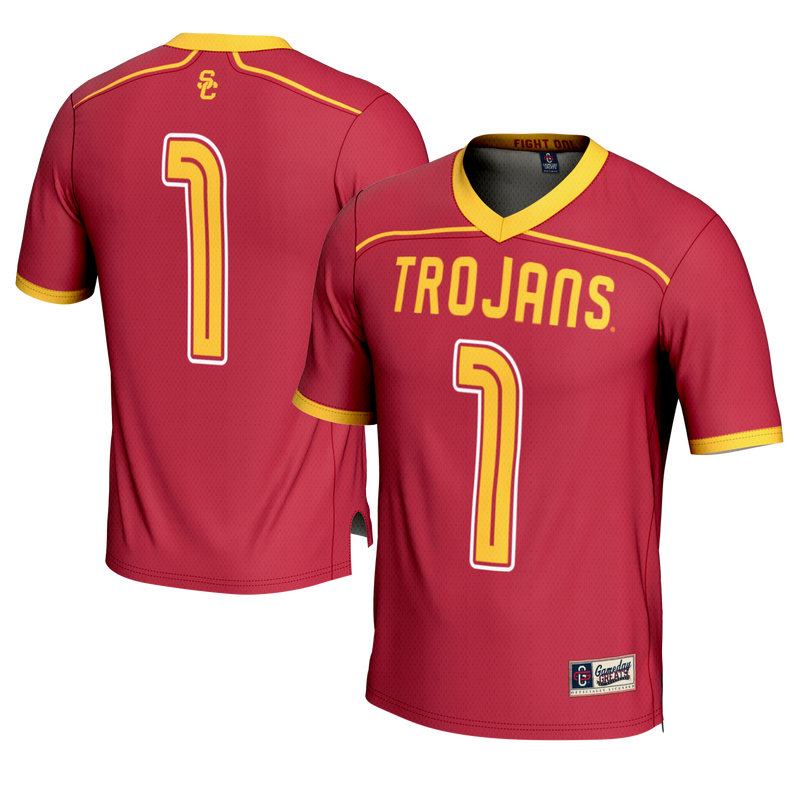#1 USC Trojans Lightweight Lacrosse Fashion Jersey - Cardinal