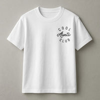 Cool Aunt Club T-Shirt | Minimalist Script Graphic Print | 100% Cotton Premium Tee | Unique Gift For Auntie
