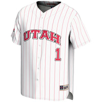#1 Utah Utes Lightweight Baseball Fashion Jersey - White