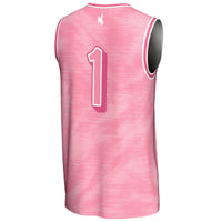 #1 Wyoming Cowboys Lightweight Basketball Fashion Jersey - Pink
