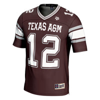 #12 Texas A&M Aggies Football Lightweight Fashion Jersey - Maroon