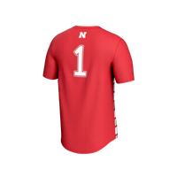 #1 Nebraska Huskers Lightweight Soccer Fashion Jersey - Scarlet