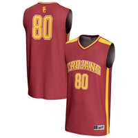 #80 USC Trojans Lightweight Collegiate Basketball Fashion Jersey - Cardinal