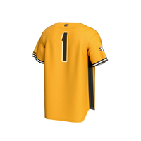 #1 VCU Rams Lightweight Baseball Fashion Jersey - Gold