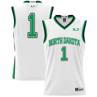 #1 North Dakota Lightweight Basketball Fashion Jersey - White
