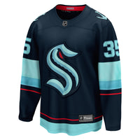 Seattle Kraken Joey Daccord Deep Sea Blue Home Breakaway Player Jersey