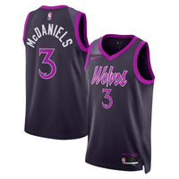 Minnesota Timberwolves 2025/26 City Edition Swingman Jersey - Black - Jaden McDaniels