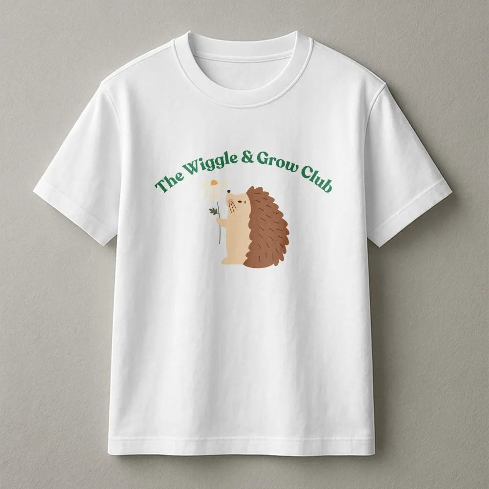Hedgehog T-Shirt | Cute Floral Animal Graphic | Premium Soft Cotton | Nature Lover Gift for Women and Men