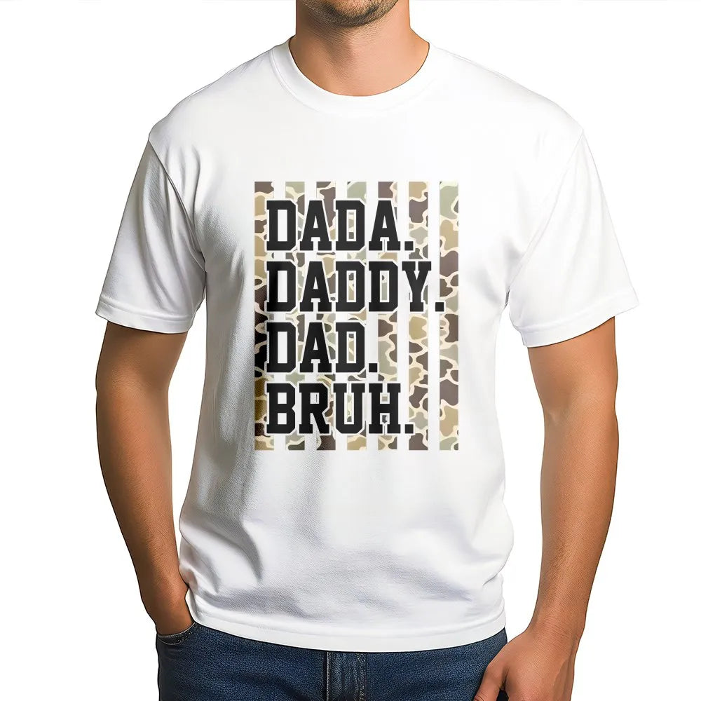 Dad Bruh Sweatshirt | Camouflage Dad Quote Graphic | Premium Cotton Blend | Funny Father's Day Gift for Him
