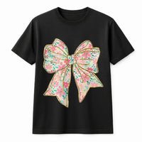 Coquette Bow T-Shirt | Aesthetic Floral Ribbon Graphic | 100% Cotton Premium Tee | Trendy Gift For Her