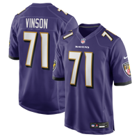 Baltimore Ravens Carson Vinson Purple Team Game Jersey